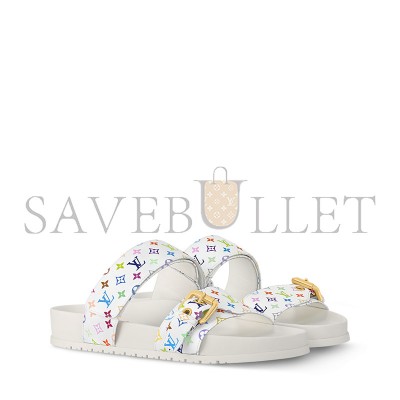 LOUIS VUITTON MURAKAMI LV X TM BOM DIA FLAT COMFORT MULE 1AGXUJ